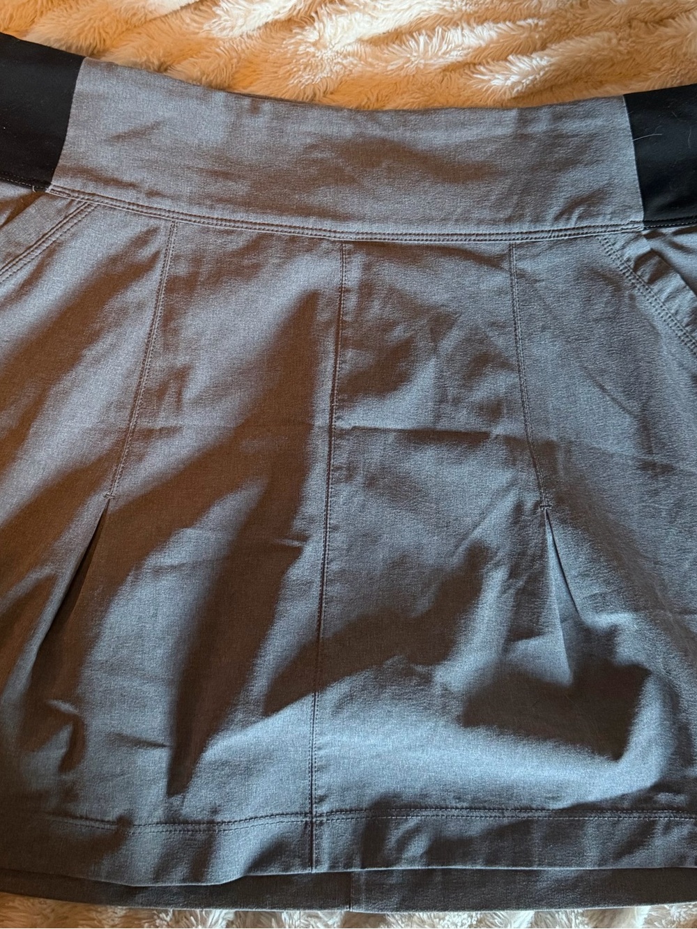 The North Face Gray Mini Skirt with Black Waistband